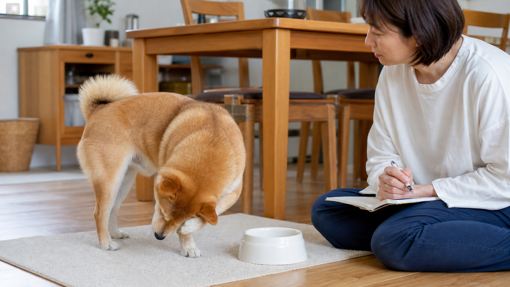 犬 顔 こすりつけ る